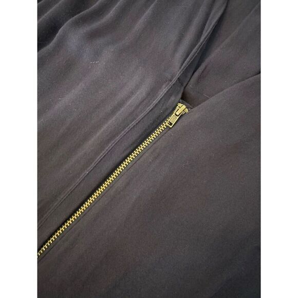 ZARA Basic S Small Women’s V-NECK JUMPSUIT Jumper Navy Zipper Holiday romper - Picture 6 of 7